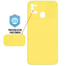 Capa para Samsung Galaxy A21s - Emborrachada Cam Protector Amarela
